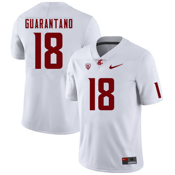 Men #18 Jarrett Guarantano Washington State Cougars College Football Jerseys Sale-White